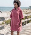 Bata Poncho Velour Lisas 100 X 90 Cm Rosa