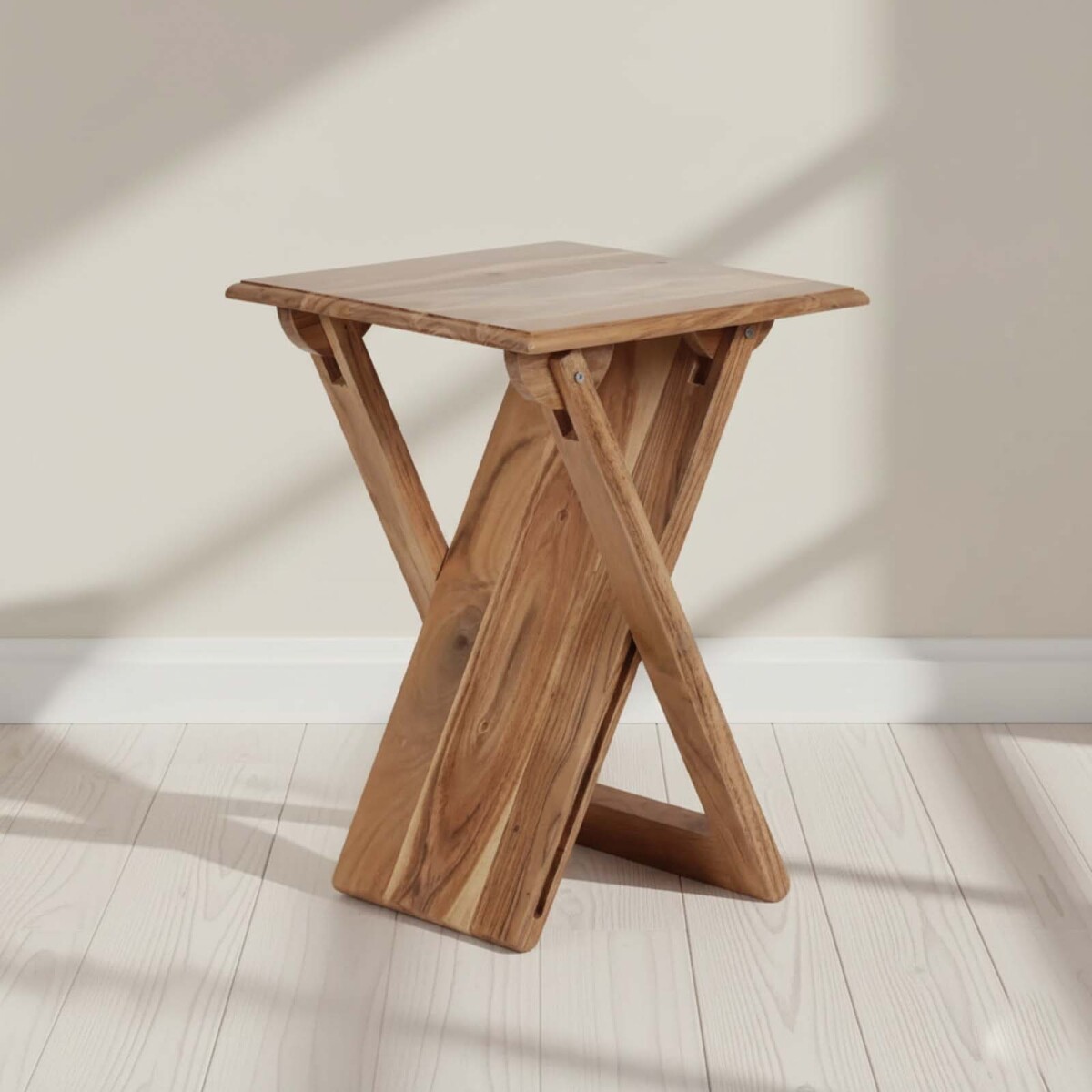 MESA AUXILIAR - MADERA MARRON PLEGABLE CASTAÑO 