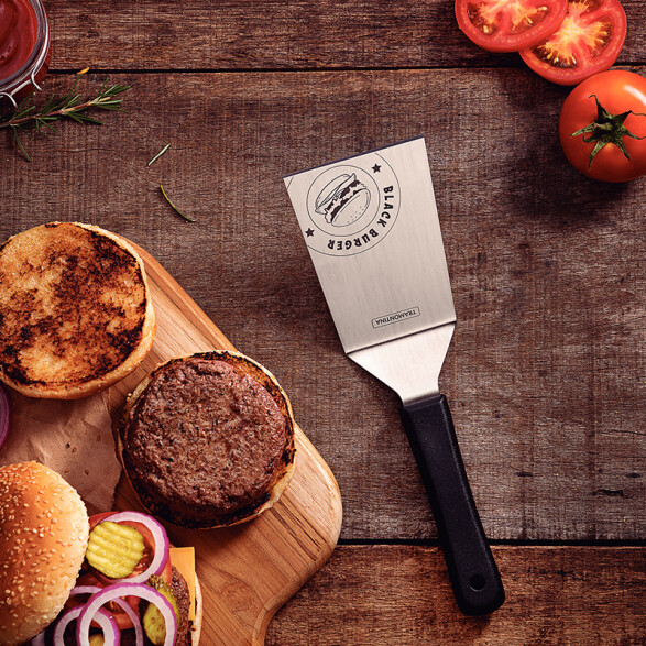 Espatula hamburguesera 6" negra "BLACK BURGER" -TRAMONTINA TN9600