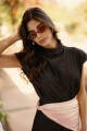 BLUSA AMPLIA C227D/26 JAPONESA CON ABERTURA ATRAS Negro