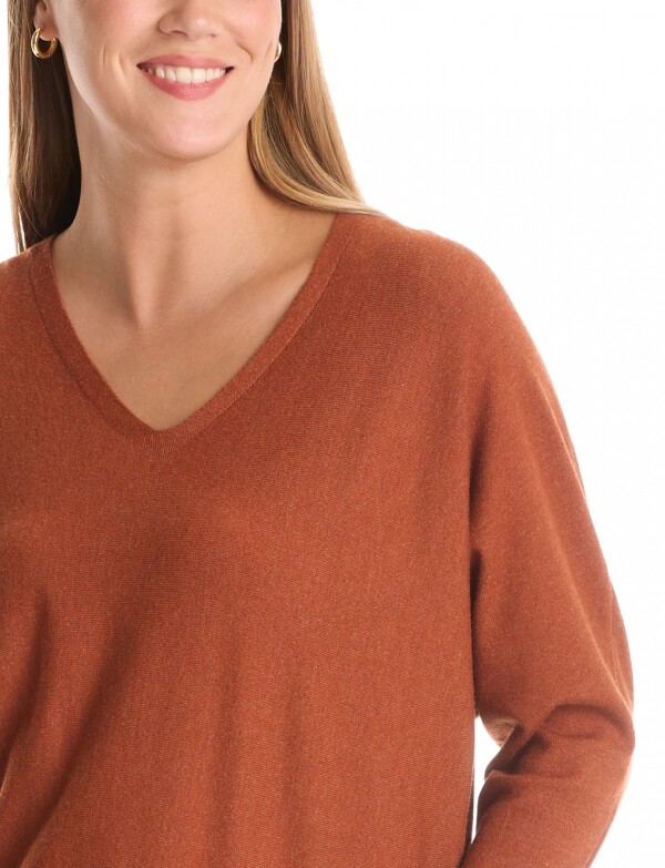 Buzo Dolman Escote V TERRACOTA