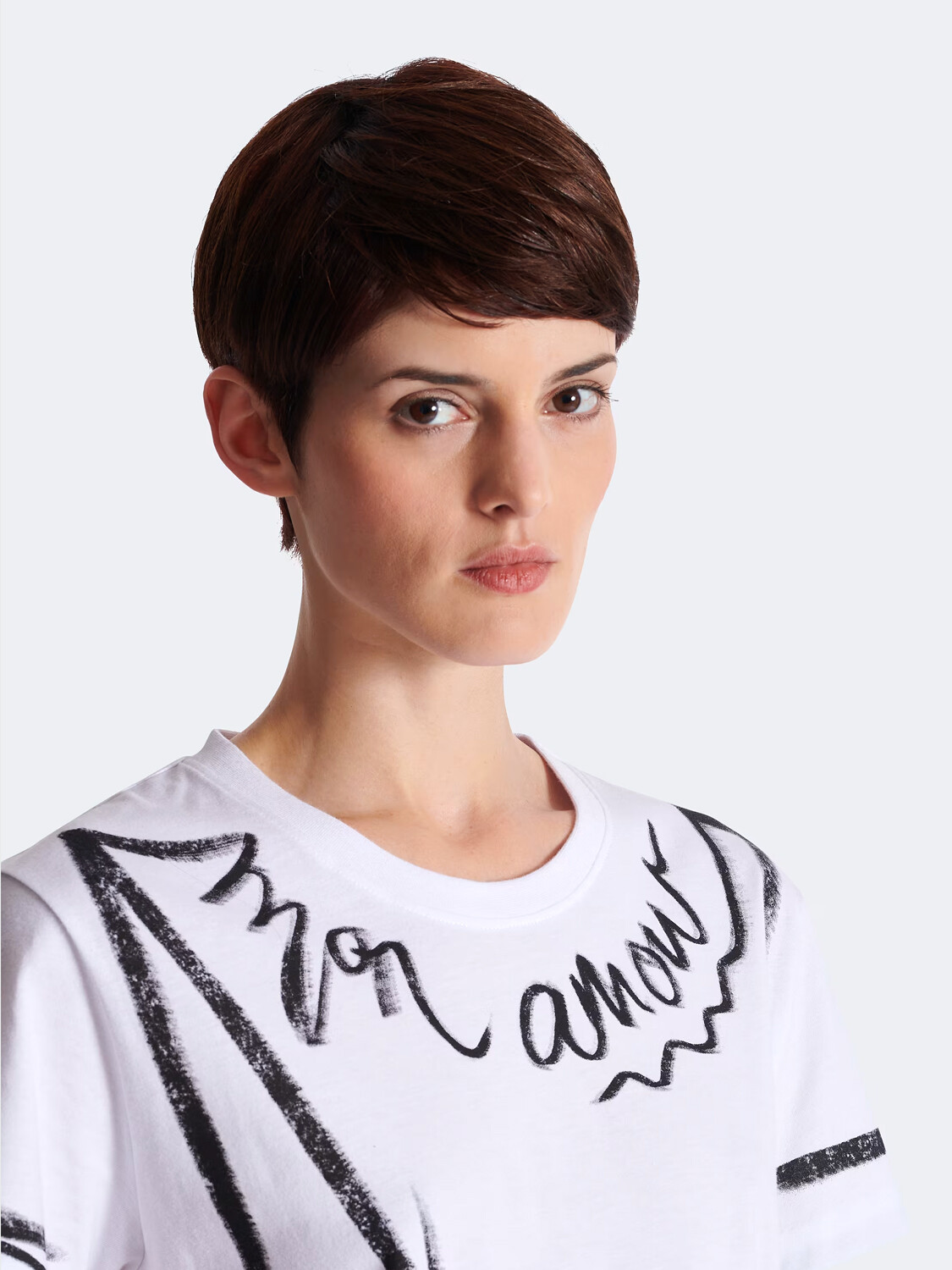 BALMAIN - T-SHIRT ESTAMPADO JE T'AIME Blanco