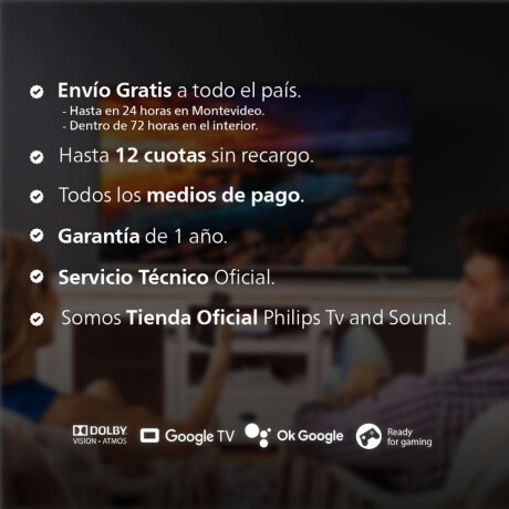 4K Uhd Tv Philips 55'' Google Tv