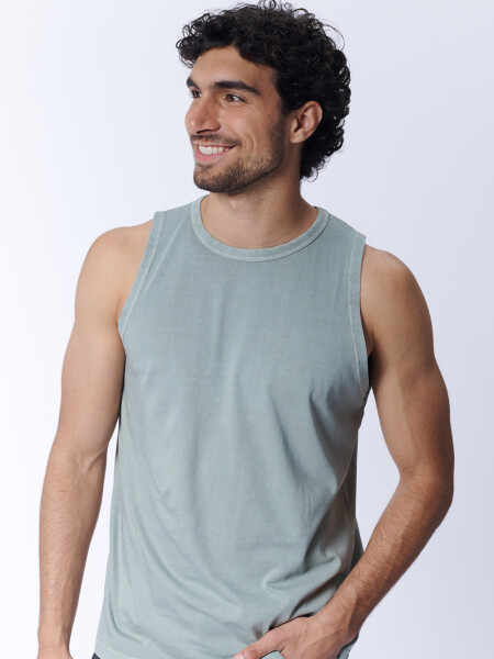 Remera sin manga Verde