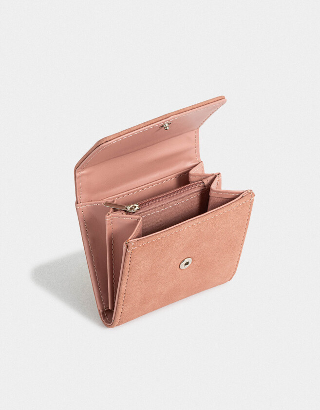 Monederos Boho Monedero Con Tachitas - Rosa Viejo