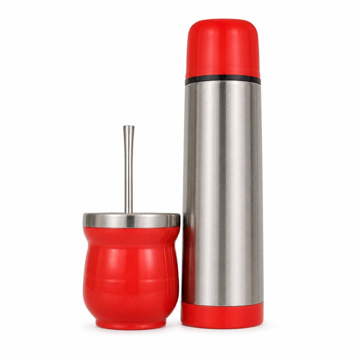 SET MATE C/BOMBILLA Y TERMO 500ML ROJO 