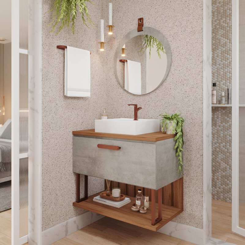 Mueble De Baño Con Bañera Dunas De 80 Cm Cemento Mueble De Baño Con Bañera Dunas De 80 Cm Cemento