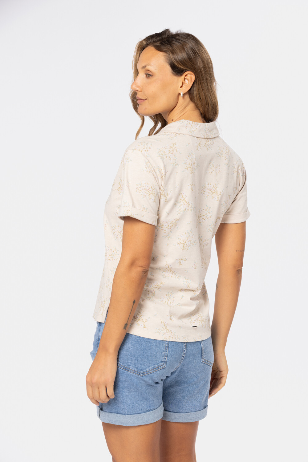 CAMISA ESTAMPADA Beige