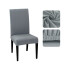 Funda Cubre Sillas Universal Comedor Elastizada Lavable X2 Variante Color Gris Oscuro