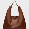 Bolso The Shopping En Cuero Graneado Tabaco