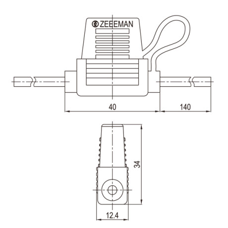 PORTA FUSIBLES - ATO INDIVIDUAL CON CAPUCHON - PORTA FUSIBLES - ATO INDIVIDUAL CON CAPUCHON -