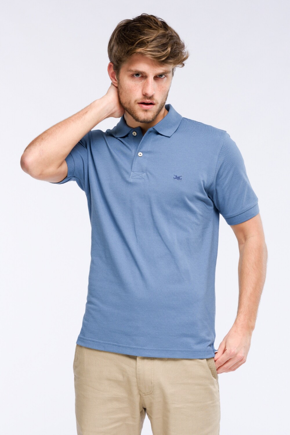 REMERA POLO PIQUE Celeste