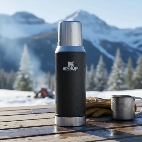Termo Stanley acero inoxidable tapa mate 2 en 1 800ml Negro