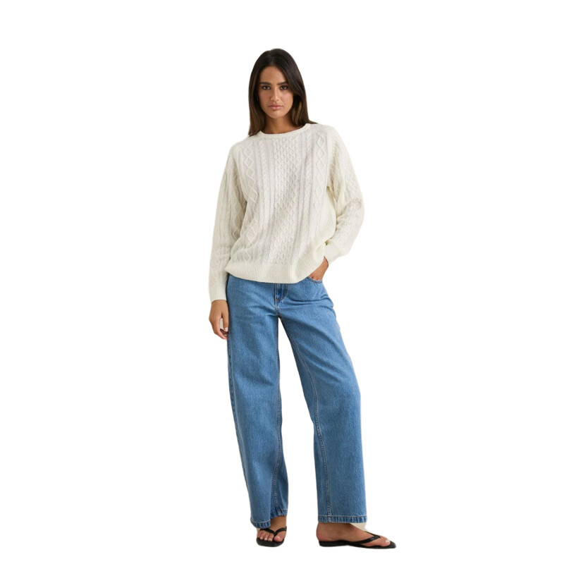 Buzo Rhythm Mohair Oceanside Knit - Blanco Buzo Rhythm Mohair Oceanside Knit - Blanco