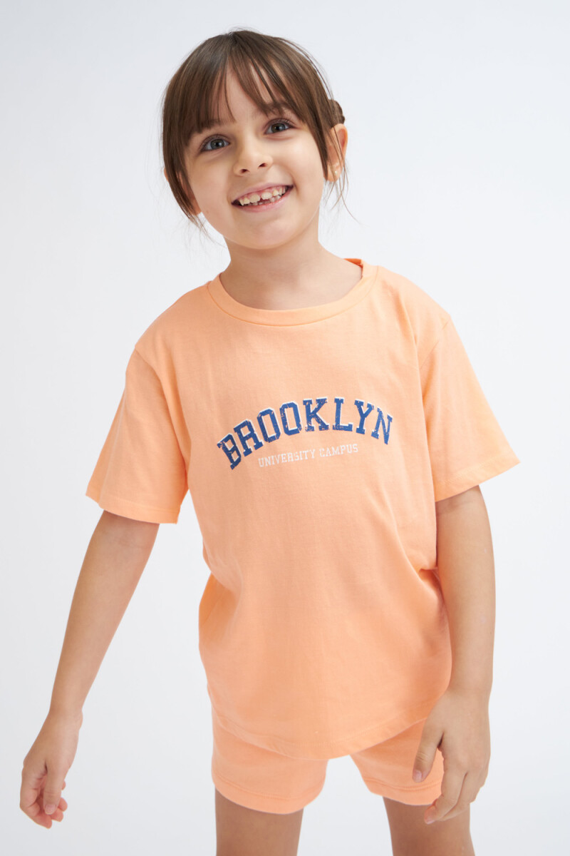 Camiseta manga corta - Brooklin - Salmón 