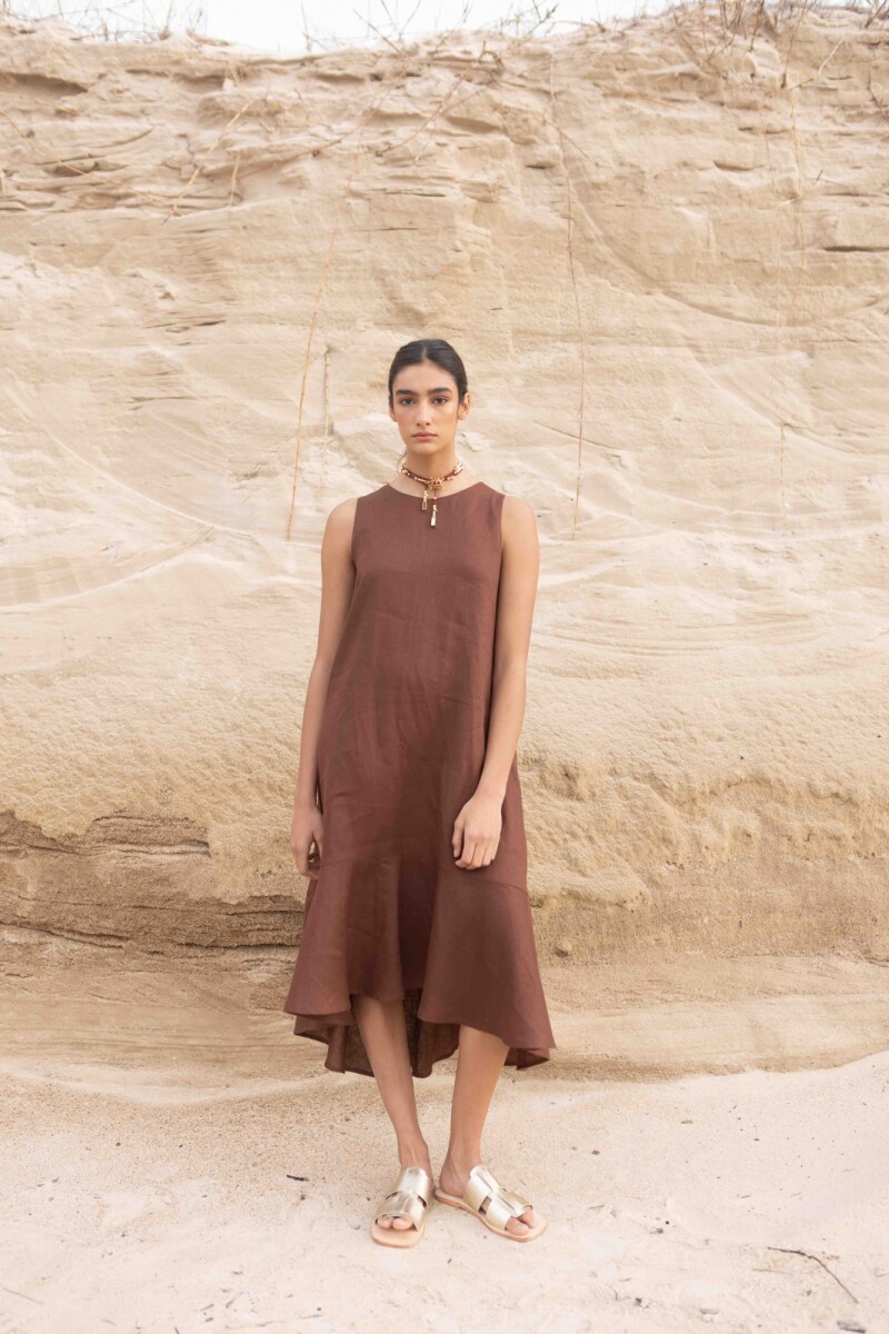 Vestido Folk Long - Chocolate 