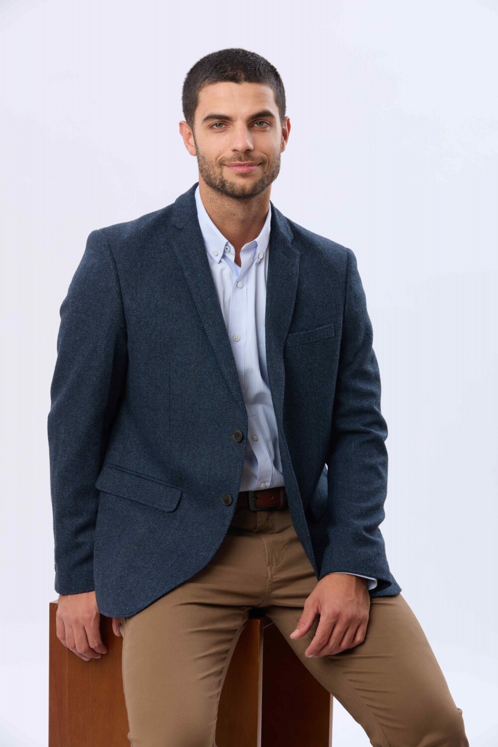 SACO SPORT DE LANA Piedra