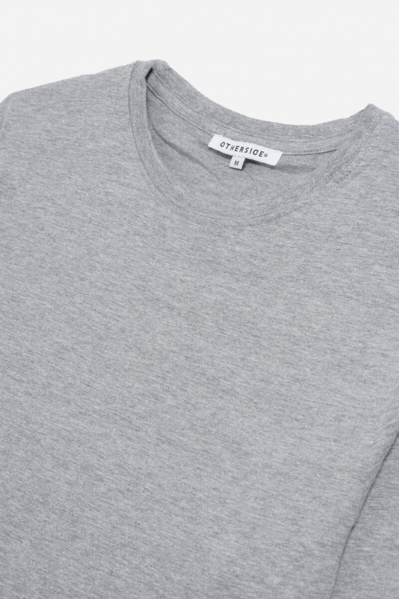 Remera básica m/l GRIS