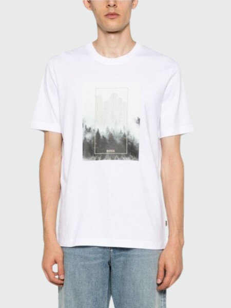 Hugo Boss - Remera regular Fit en algodón Blanco