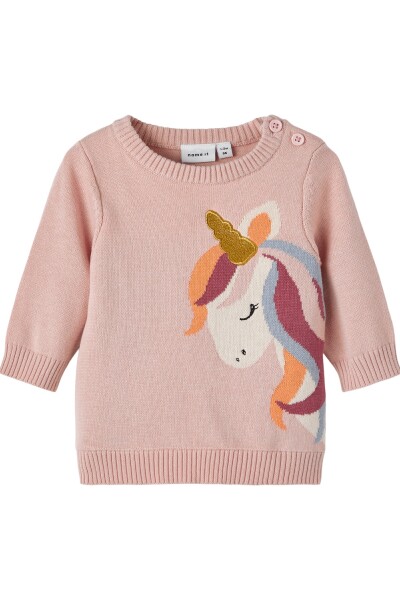 Sweater Tejido Unicornio Rose Smoke