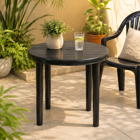 Mesa redonda con patas desmontables 95 cm NEGRO