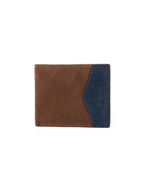 Billetera Cuero Nobuk con Vista Marrón