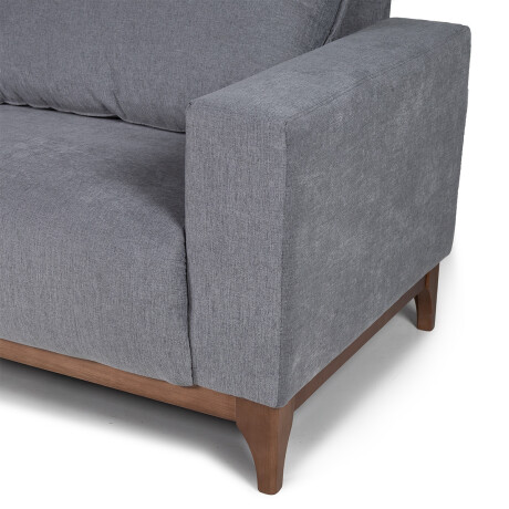 Sofá Oregon - Tela Microfibra - 3 cuerpos AA-13 (Gris)