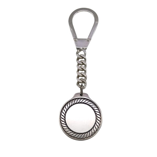 LLAVERO LISO PARA GRABAR - ALPACA Y PLATA plateadouniforme