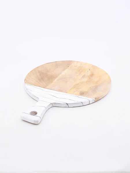 TABLA REDONDA CON DETALLE MADERA