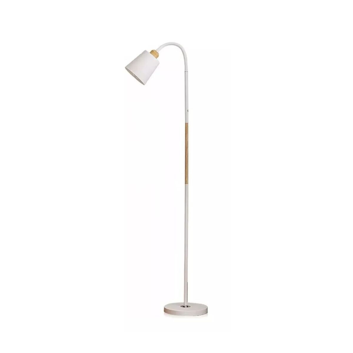 Lámpara De Pie Moderna Nórdica Para Living Con Brazo Flexible de 1.5 Metros Color Blanco 