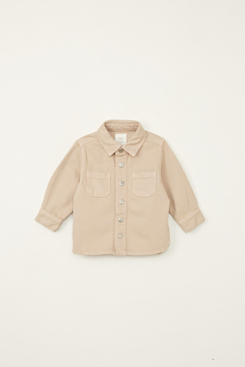 Sobrecamisa jean Beige