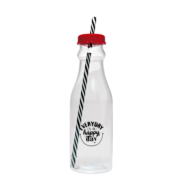 BOTELLA RETRO CON SORBITO 625 ML TRANSPARENTE