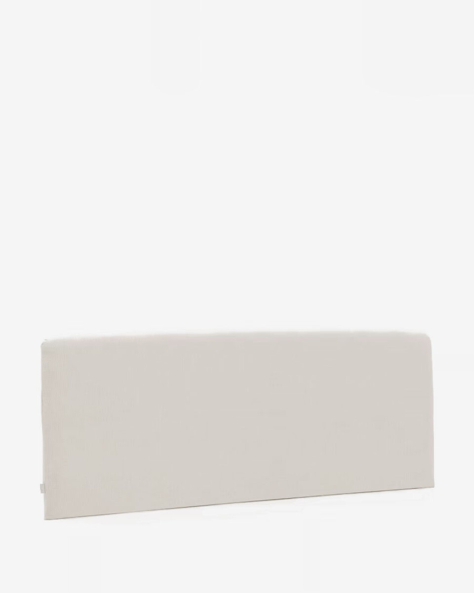 Cabecero desenfundable Valma de chenilla perla para cama de 160 x 200 cm - de 160 x 200 cm 