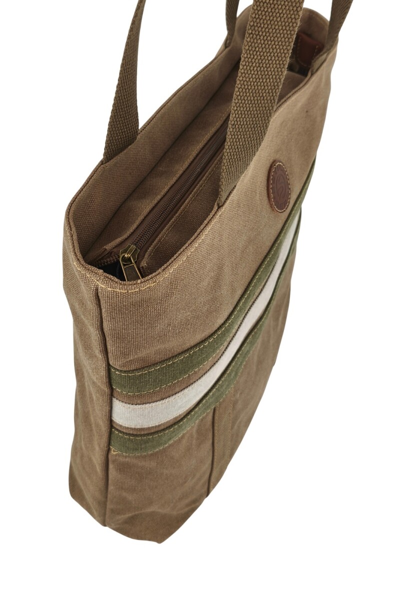 Bolso Tote de Lona Casual Marrón