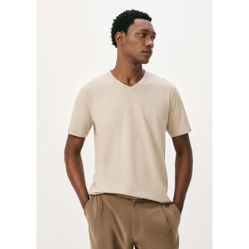 CAMISETA MM MASC MARROM CLARO