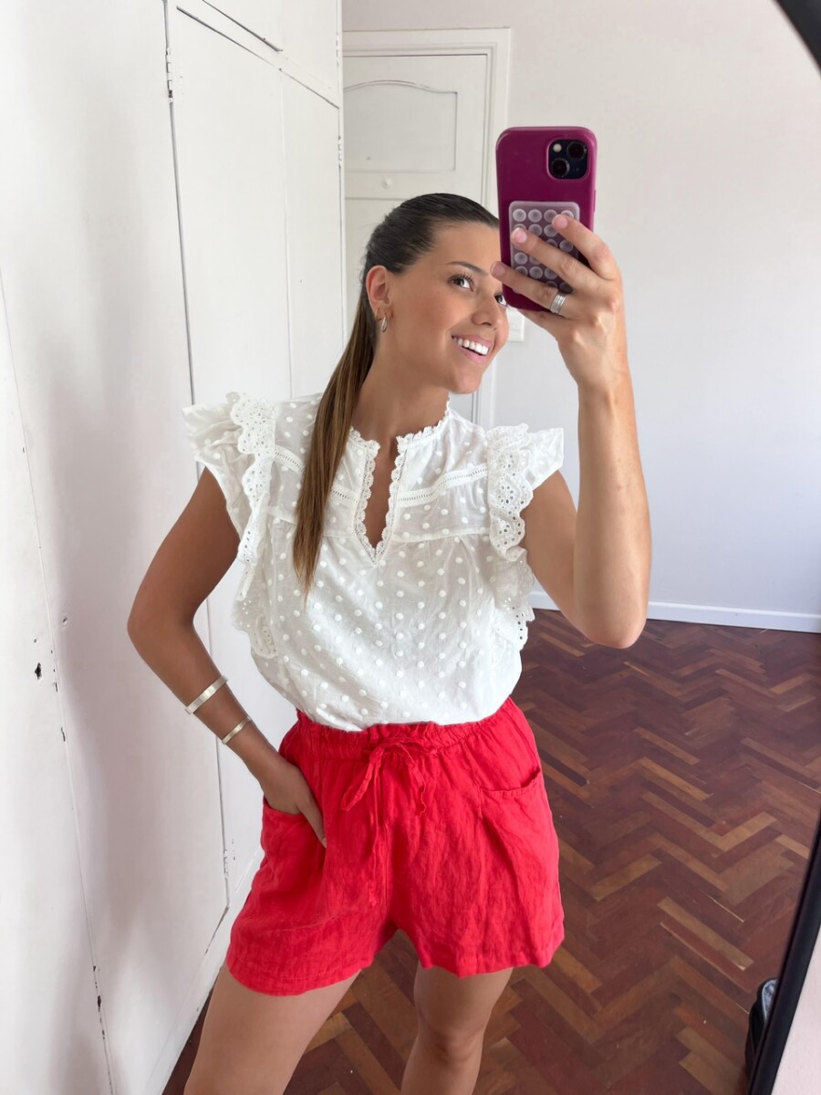 Short lino - rojo 