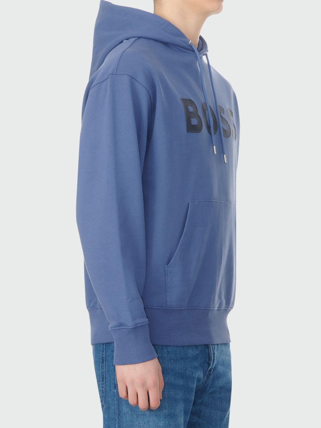 BOSS - Canguro de algodón con logo, SULLIVAN Azul medio