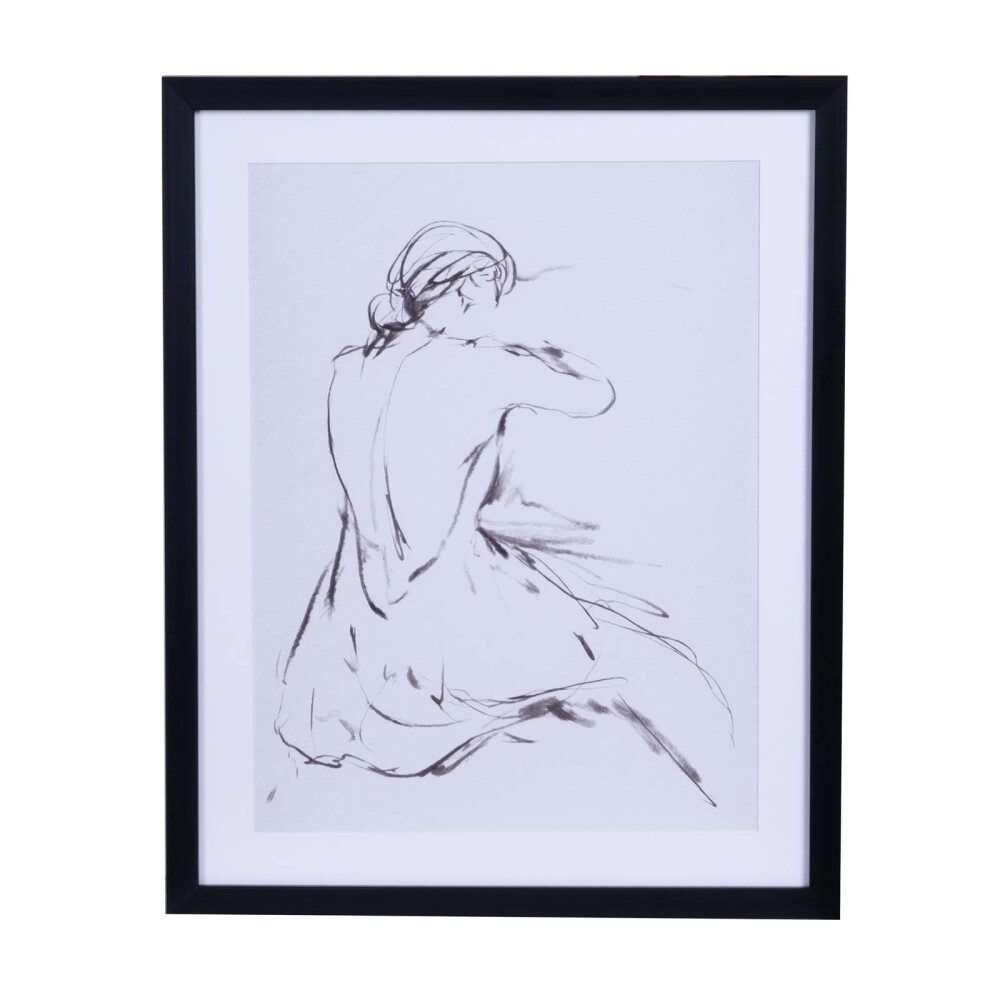 CUADRO 40X50CM PAPEL BLANCO MUSE I