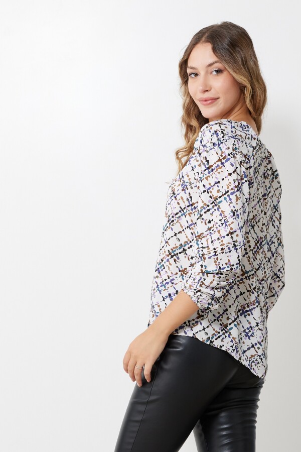 Blusa Gasa Print CRUDO/MULTI