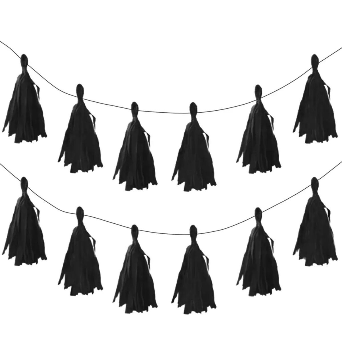 Guirnalda de Flecos de Colores - Negro 