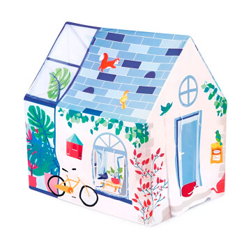 Casa Carpa Infantil C/ Ventana Puerta Plegable 90x120cm Ludi Color Blanco