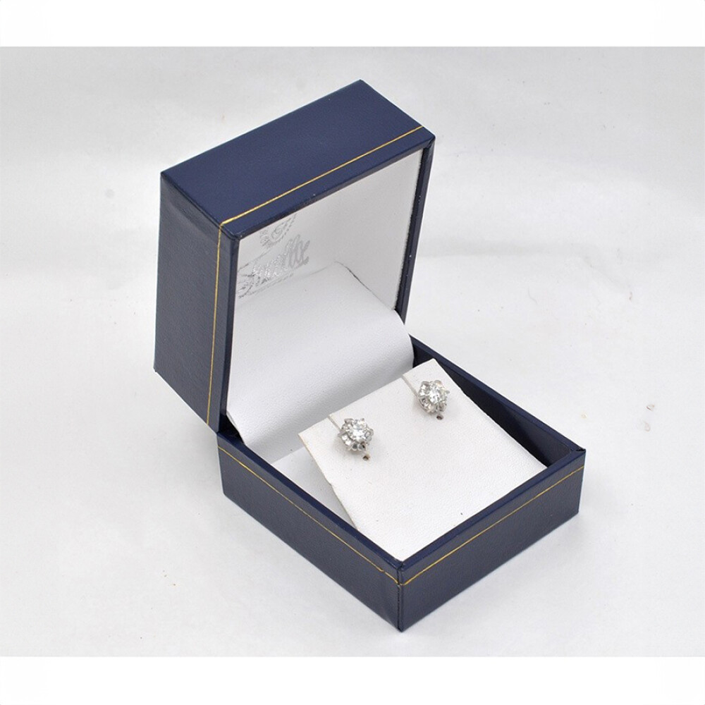 Caravanas En Oro 18K Blanco Y Brillantes 1.20 Ct Caravanas En Oro 18K Blanco Y Brillantes 1.20 Ct