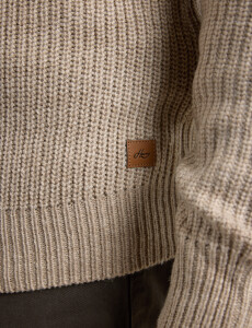 470587 SWEATER PUNTO MEDIO CIERRE HARRY Beige