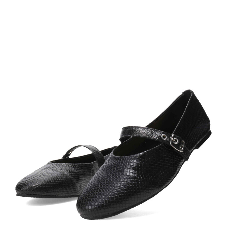 Zapatos de Mujer Miss Carol Efecto Croco Negro