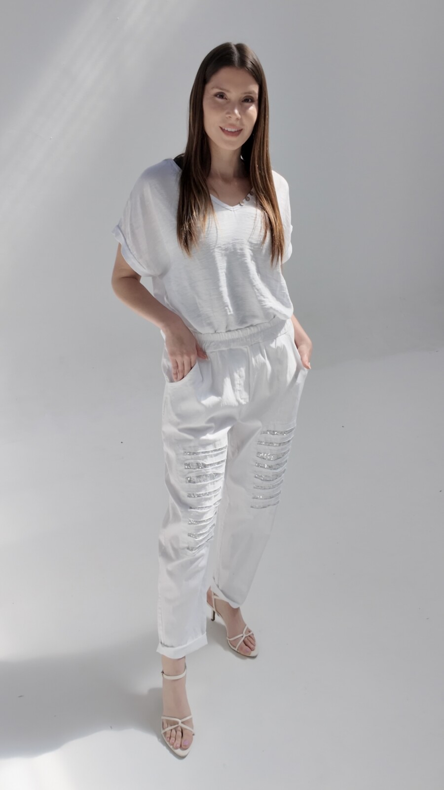 Pantalón Baggy Amelia Blanco