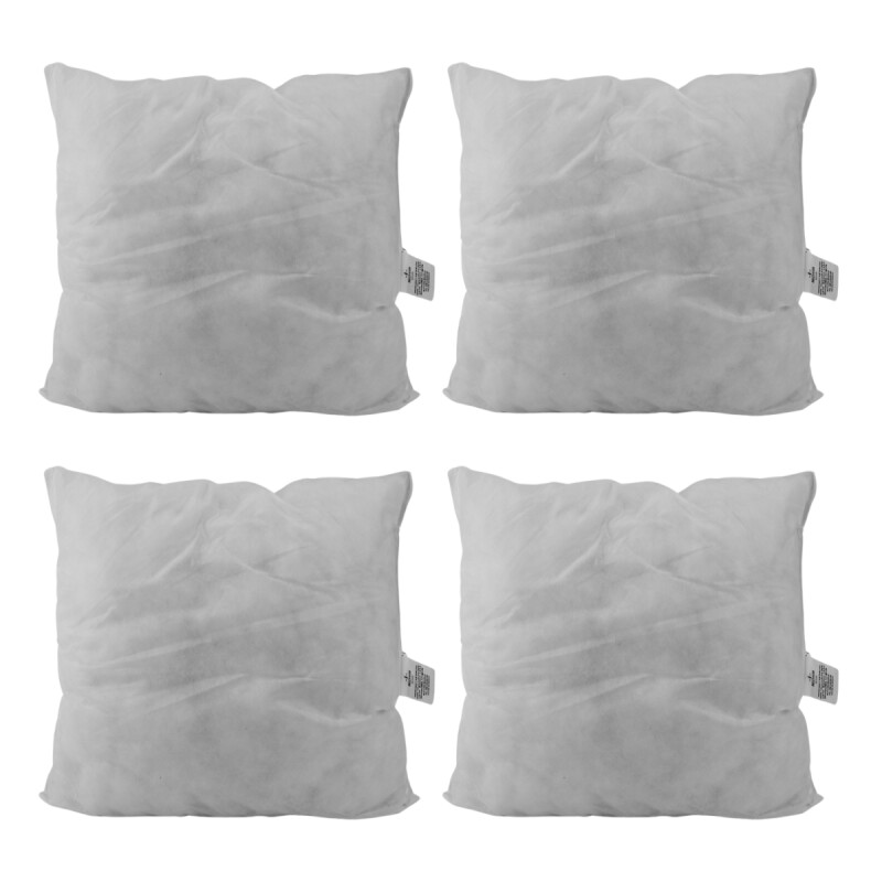 Set x4 relleno para almohadones comprimido 62 x 62cm BLANCO
