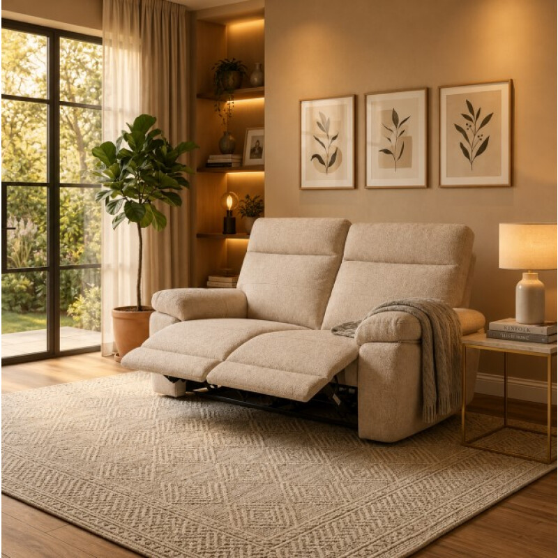 Sofá Recliner Eléctrico 3 Cuerpos Beige | Sofá Reclinable Eléctrico | Living Sofá Recliner Eléctrico 3 Cuerpos Beige | Sofá Reclinable Eléctrico | Living
