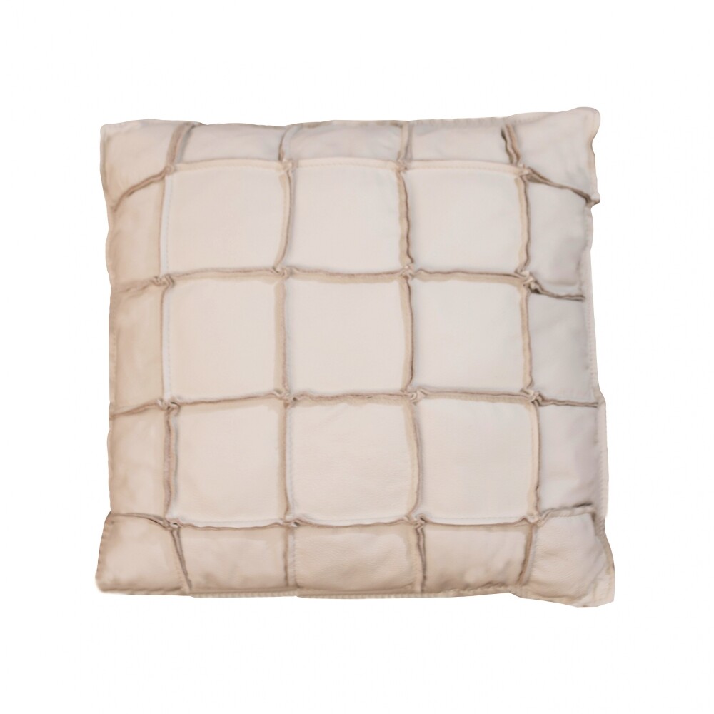 Almohadón Cuero - 48x48cm - Fio Beige