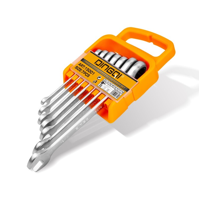 DINGQI JUEGO 7 PIEZAS LLAVES COMBINADAS CORONA CRIQUET & FIJ Dingqi Juego 7 Piezas Llaves Combinadas Corona Criquet & Fij