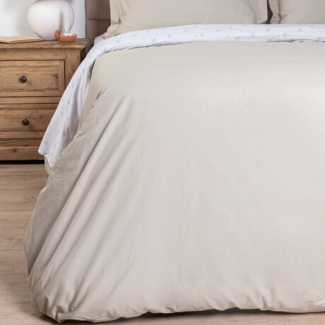 SET FUNDA NÓRDICA KING ALGODON GRIS COTTON BASIC 180H GRIS VERDE